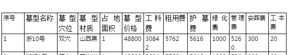 西安市西郊镐京骨灰墓园浙10号48800